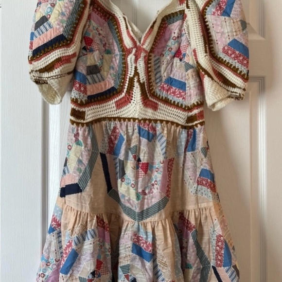 NWOT Sea New York Patchwork Quinn Crochet Top Mini Dress - Picture 5 of 8